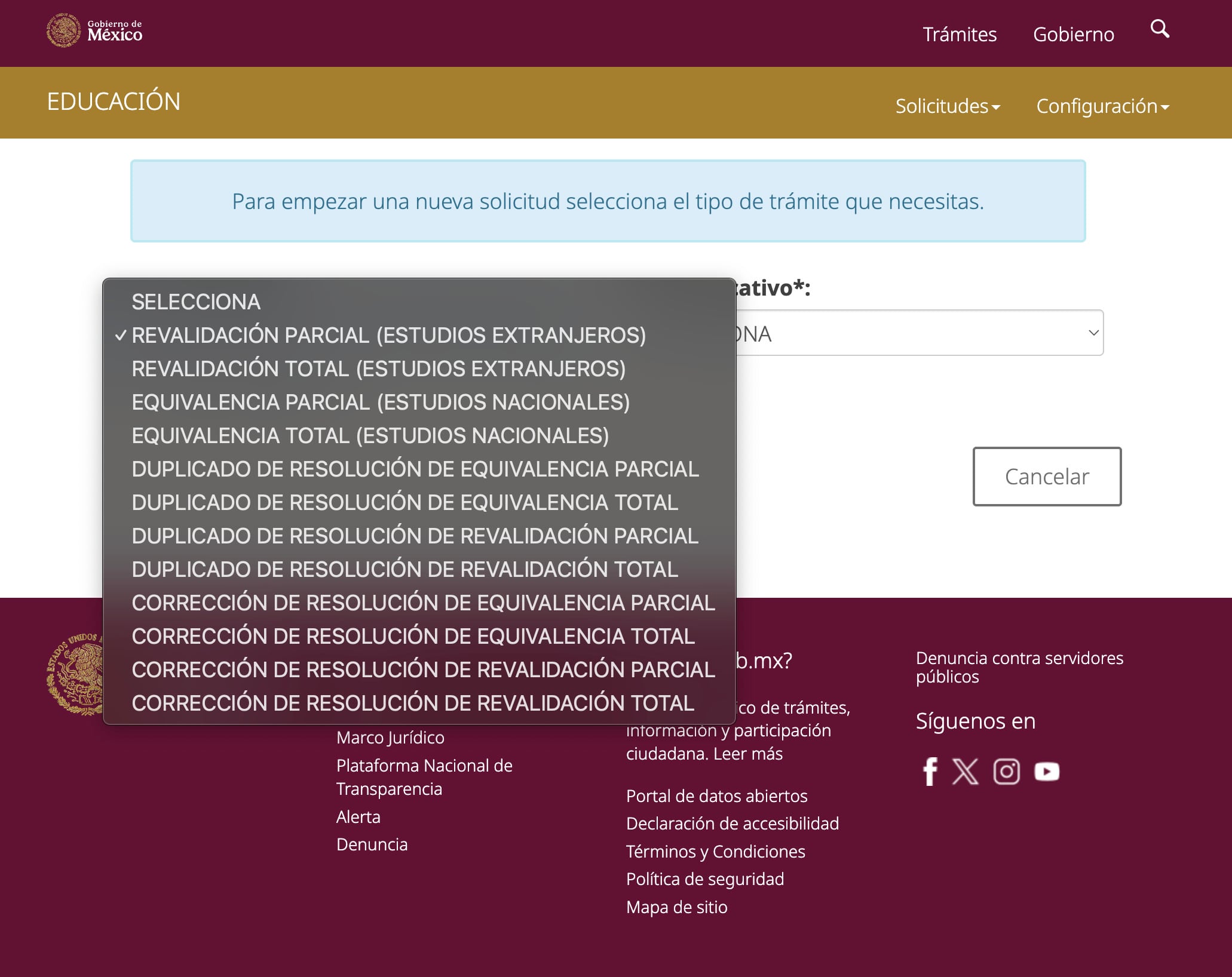 Trámite SERE de la SEP para revalidación en línea
