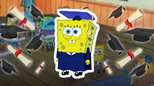 Tarjetas de Bob Esponja para graduación