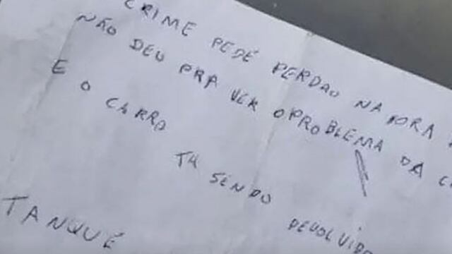 Ladrones piden disculpas tras robar auto a mujer