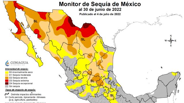 Monitor de sequía en México