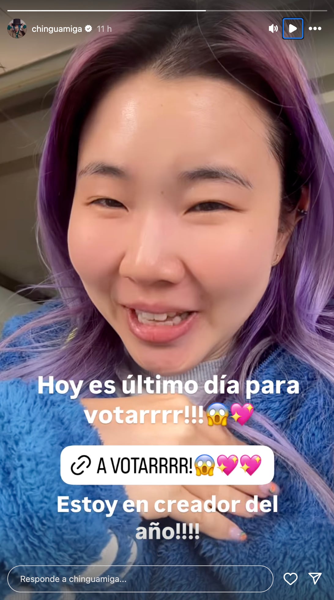 Chingu Amiga incentiva los votos a su favor para los TikTok Awards 2025