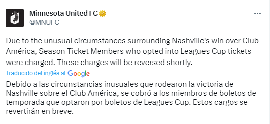 Comunicado Minnesota United