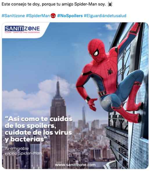 Meme contra spoilers de 'Spider-Man: No Way Home'