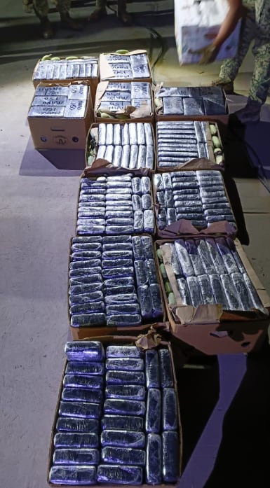 Decomisan dos toneladas de cocaína