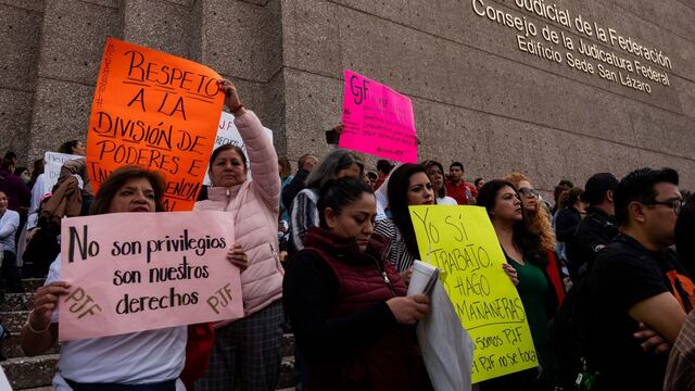 Protesta de trabajadores del Poder Judicial de la Federación