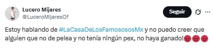 Lucerito Mijares muestra indignación en la final de La Casa de los Famosos México 2025.
