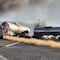 Zacatecas: fuerte choque en carretera 45 entre 5 tráileres deja 2 muertos e incendio forestal