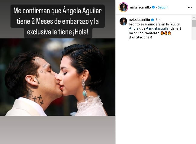 Confirman que Ángela Aguilar y Christian Nodal van a ser papás.