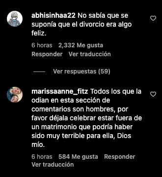 Usuarios reaccionan a la sesión de fotos que celebra un divorcio