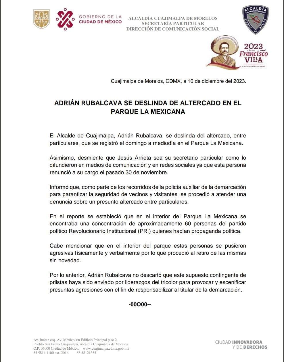 Adrián Ruvalcaba se deslinda de agresiones a militantes del PRI