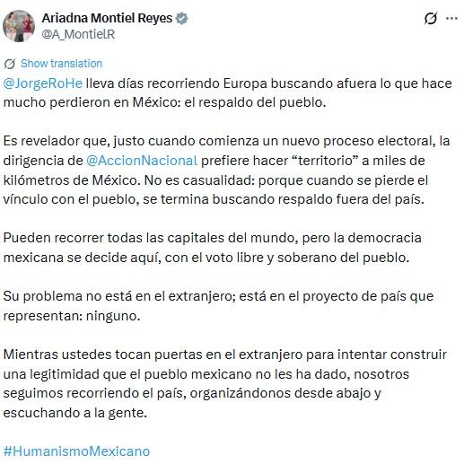 Jorge Romero viaja a Europa para "fortalecer" al PAN