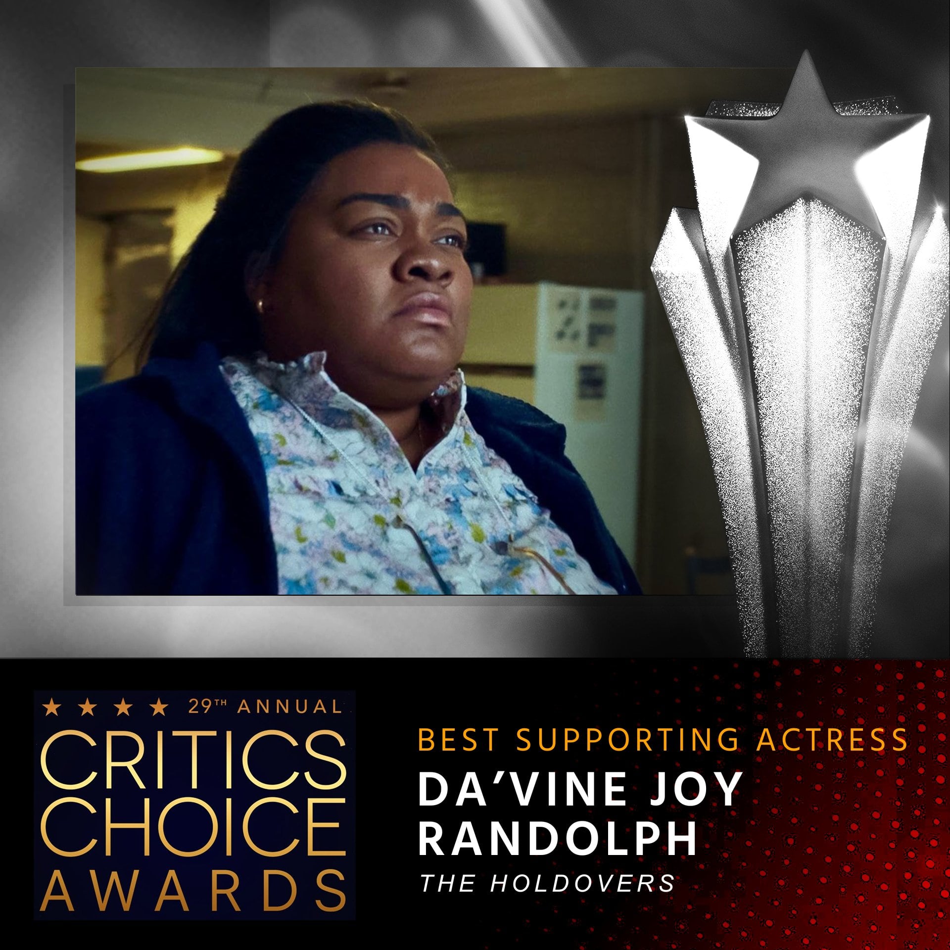 Da’Vine Joy Randolph, ganadora en Critics Choice Awards 2024