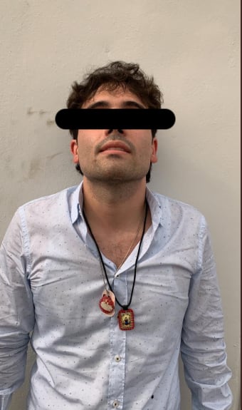 Ovidio Guzmán tras su detención.