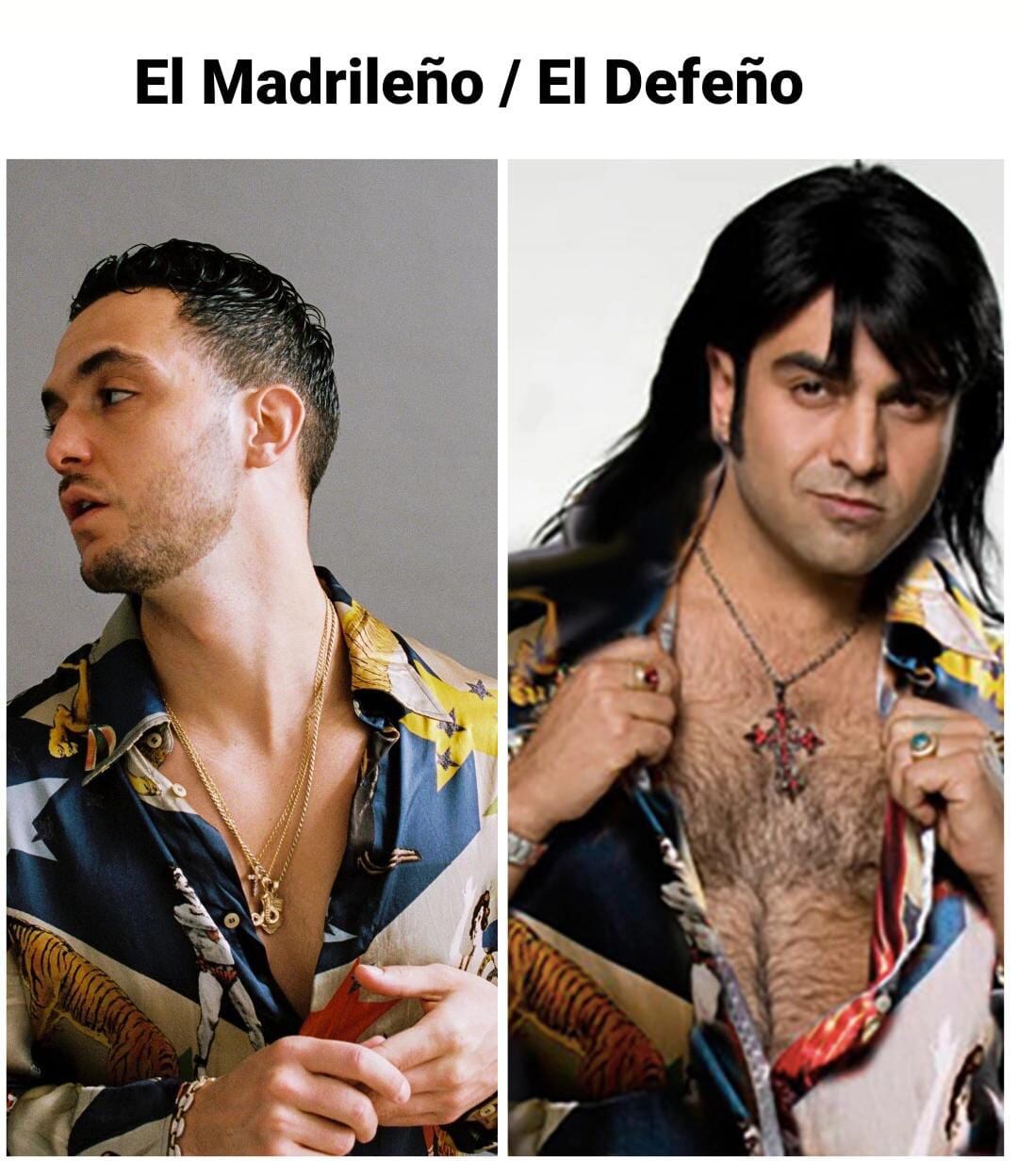 C Tangana y Albertano Santacruz con el mismo outfit.