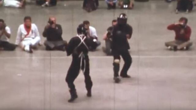 Bruce Lee en un combate inédito.