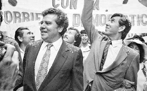 Cuauhtémoc Cárdenas y Porfirio Muñoz Ledo