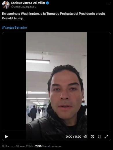 Enrique Vargas irá a la toma de protesta de Donald Trump.