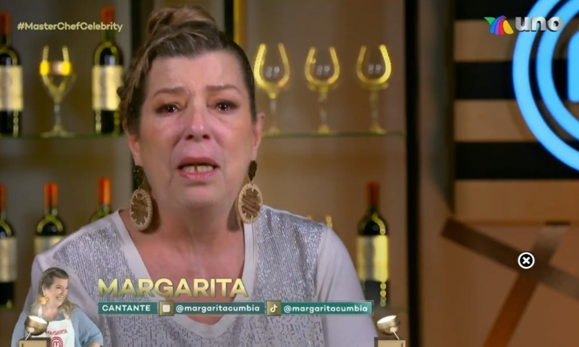 Margarita ‘La diosa de la cumbia’ llora en MasterChef Celebrity