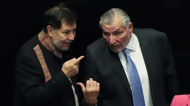 Adán Augusto López y Gerardo Fernández Noroña en el Senado