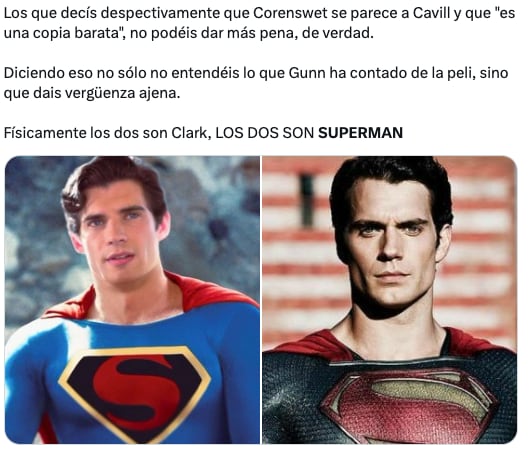 Elección de David Corenswet como Superman causa comparaciones con Henry Cavill y memes