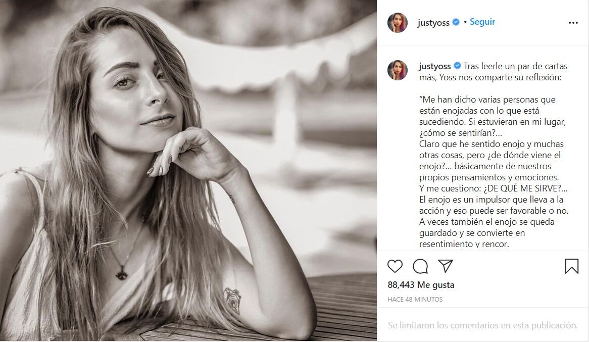 Publicación de YosStoP en Instagram