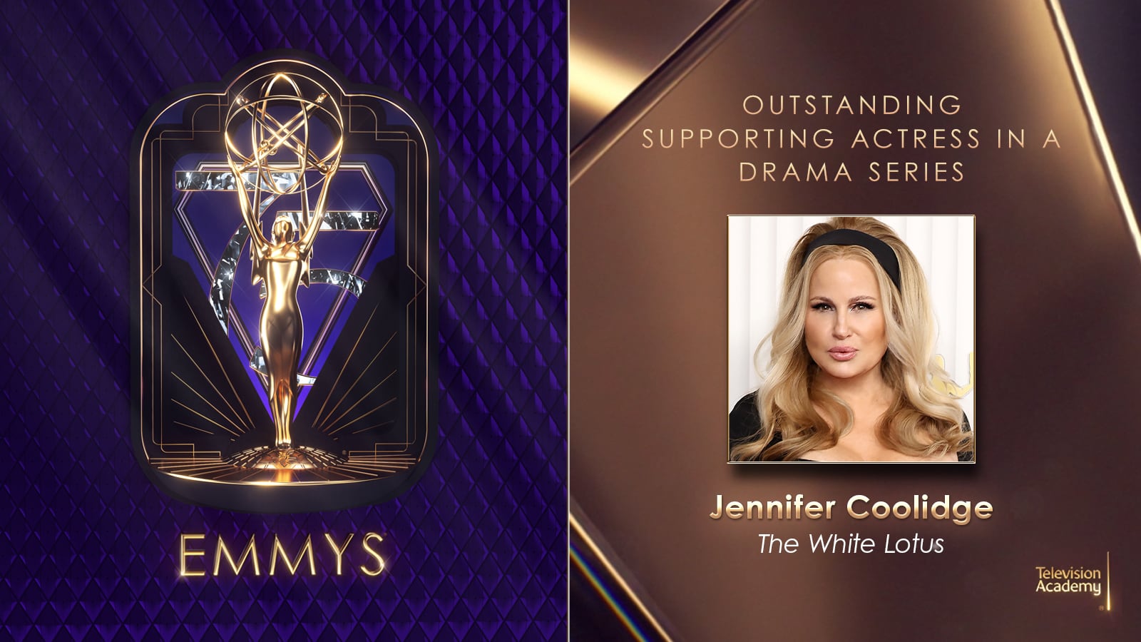 Jennifer Coolidge, ganadora a Mejor Actriz de Reparto en serie de drama en los Premios Emmy 2024