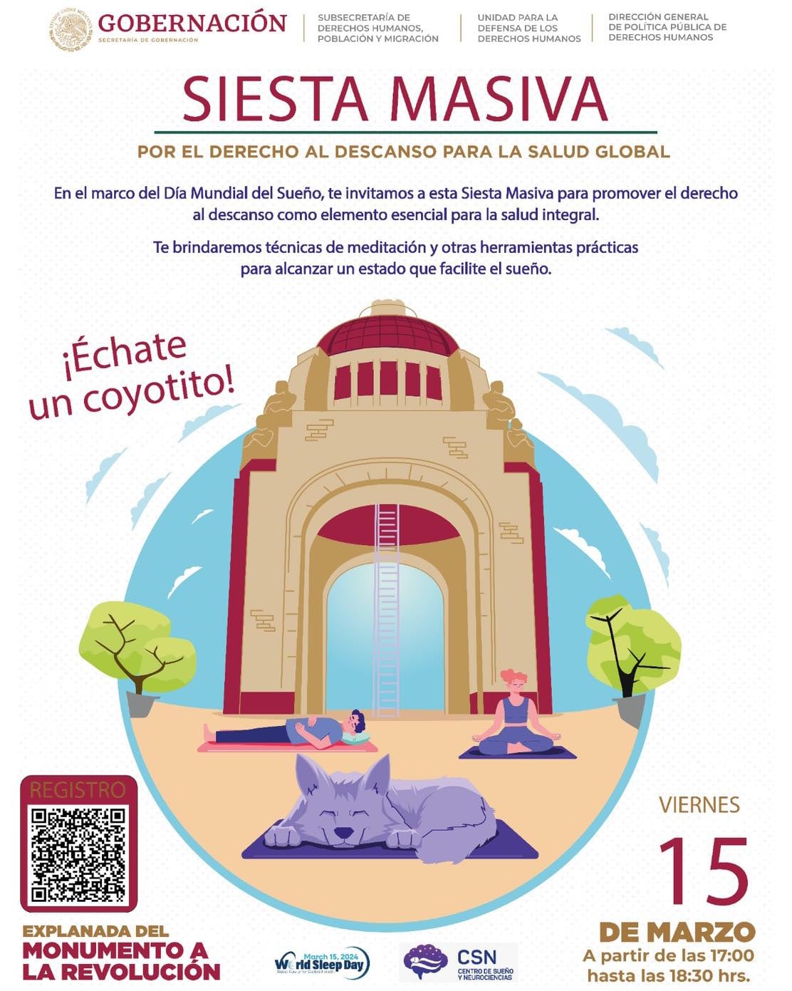 Convocatoria para la siesta masiva en la CDMX