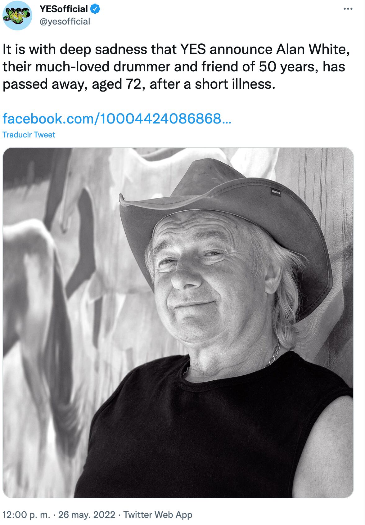 'Yes' lamenta la muerte de Alan White