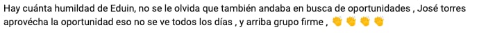 Fan cree que Eduin Caz, de Grupo Firme, apoyó a José Torres de buena fe.