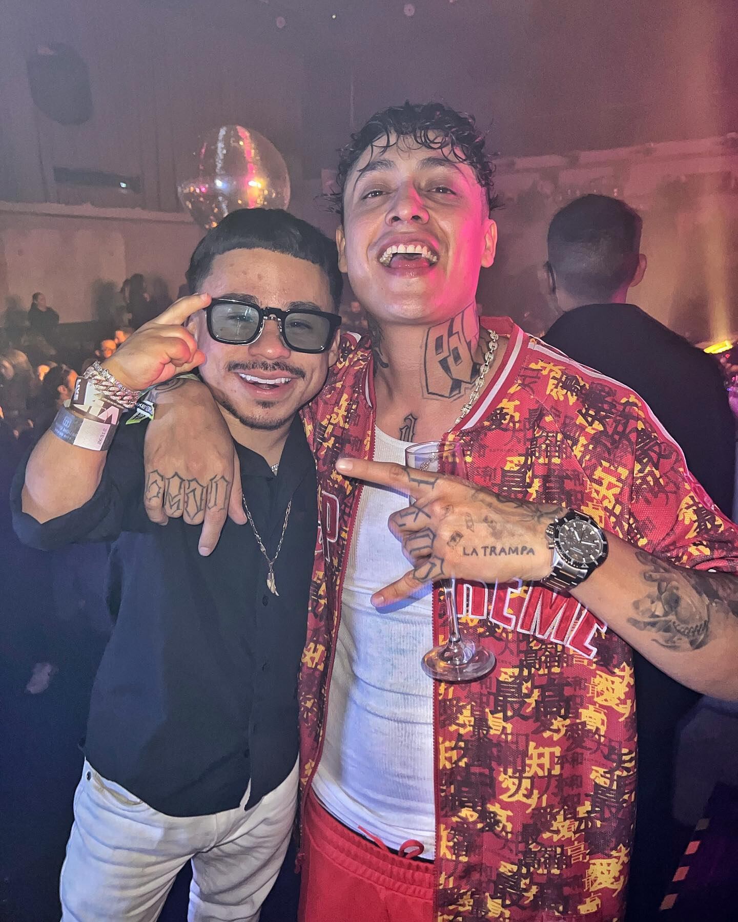 Abel Saenz R, Abelito, con Alemán.