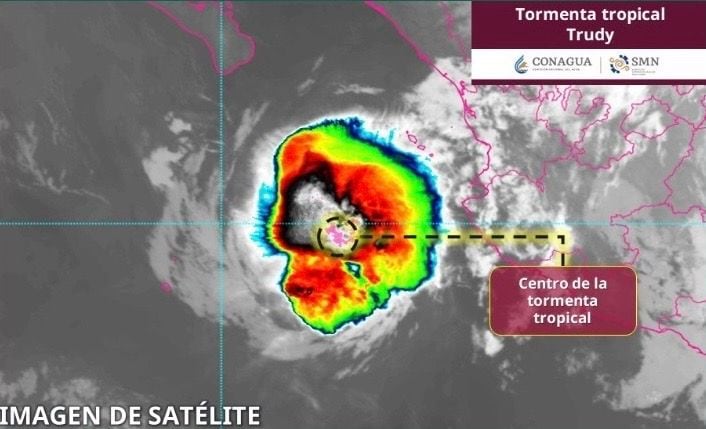 La tormenta tropical Trudy provocará lluvias 19 de octubre 2026 en algunos estados
