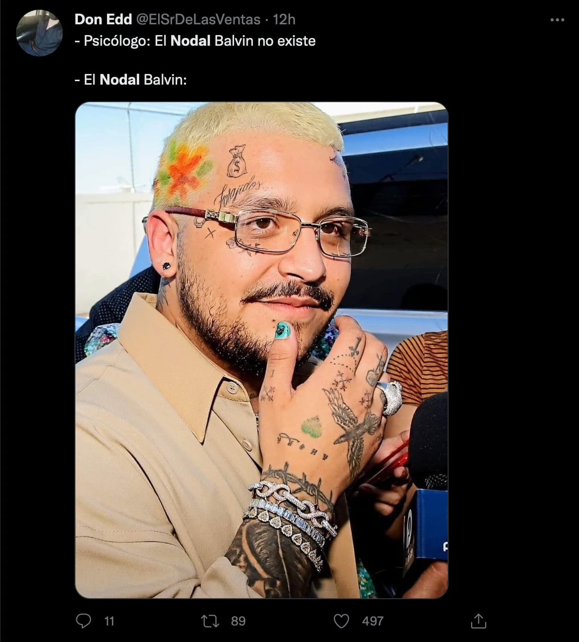 ¿J Balvin? Se burlan de Christian Nodal por su nuevo look