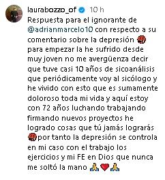 Laura Bozzo pone un alto a Adrián Marcelo; ella vive con depresión.