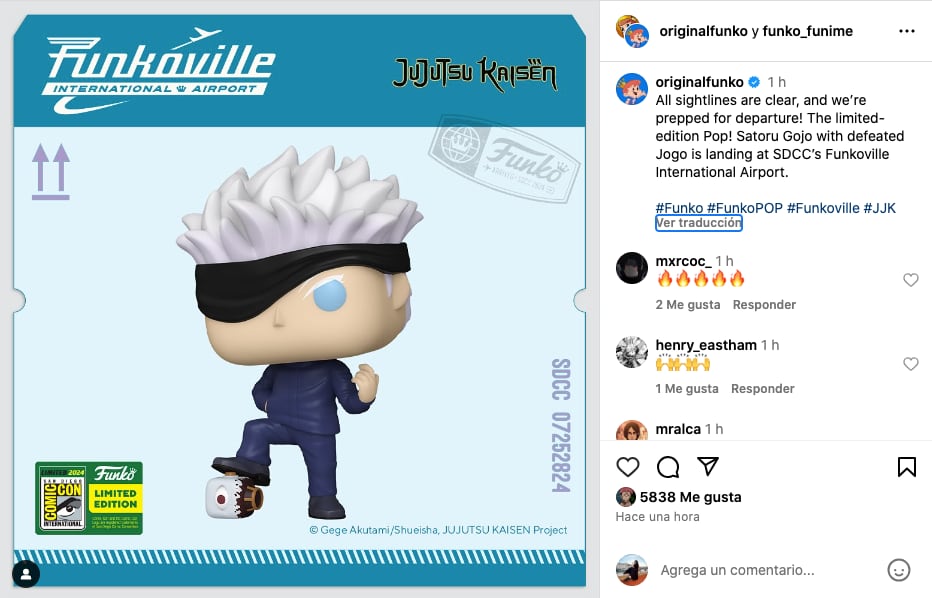 Funko Pop! de Gojo Satoru