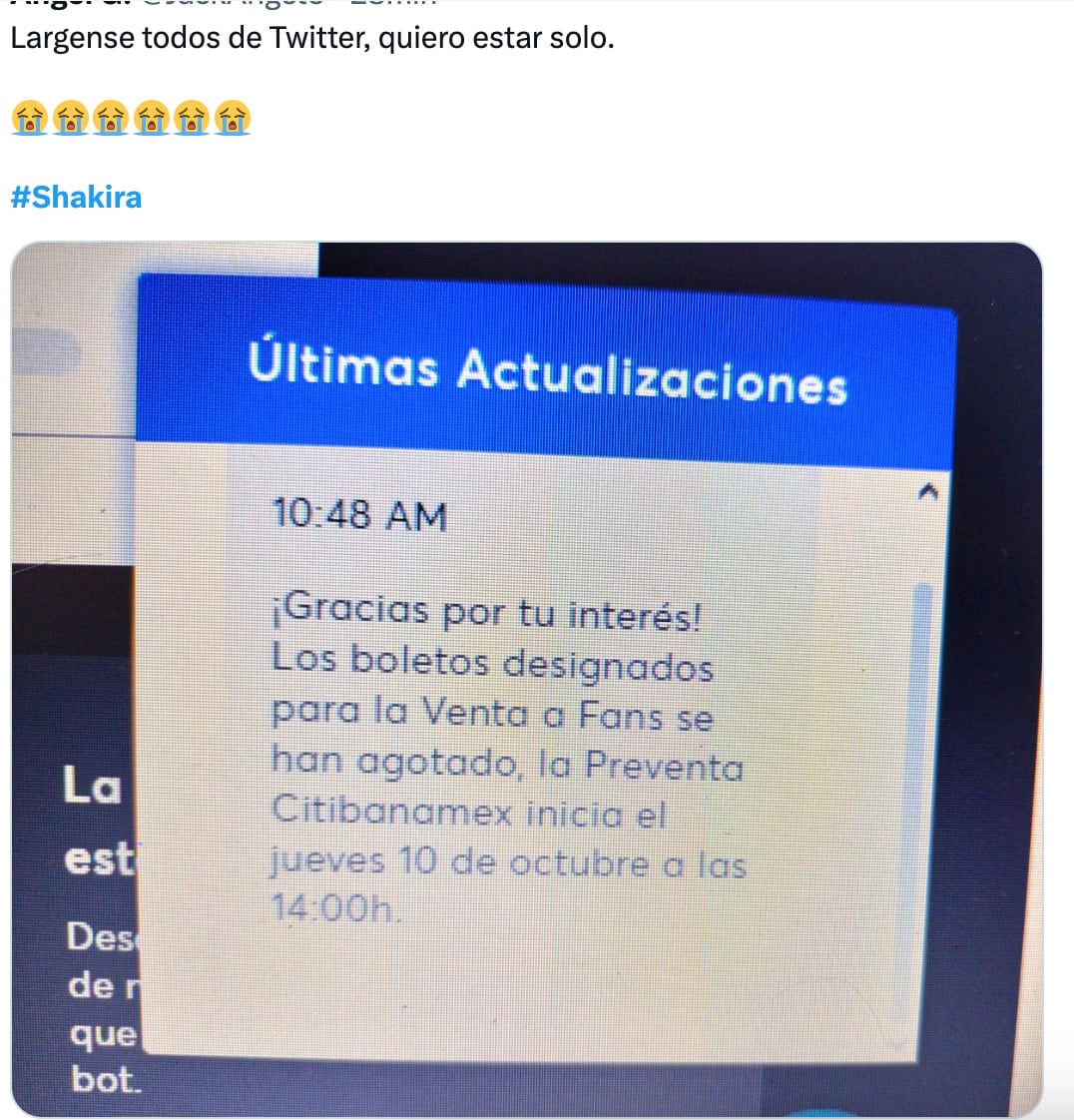 Memes de la preventa de Shakira en México