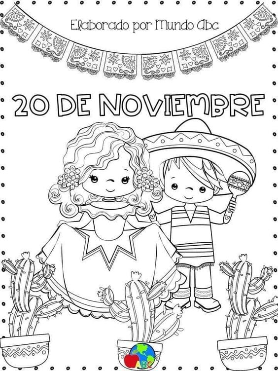 Dibujos de personajes de la Revolución Mexicana para colorear