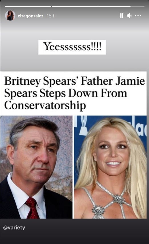 Eiza González muestra su apoyo a Britney Spears