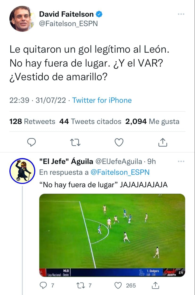 David Faitelson reclamó "ayuda arbitral" al América frente a León.