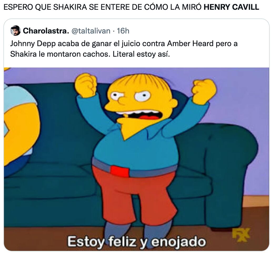 Memes de Shakira y Henry Cavill tras supuesta separación con Piqué