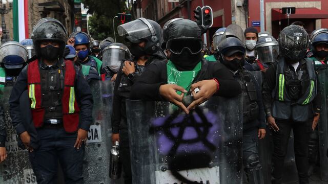 Presencia policial en Marcha 28S