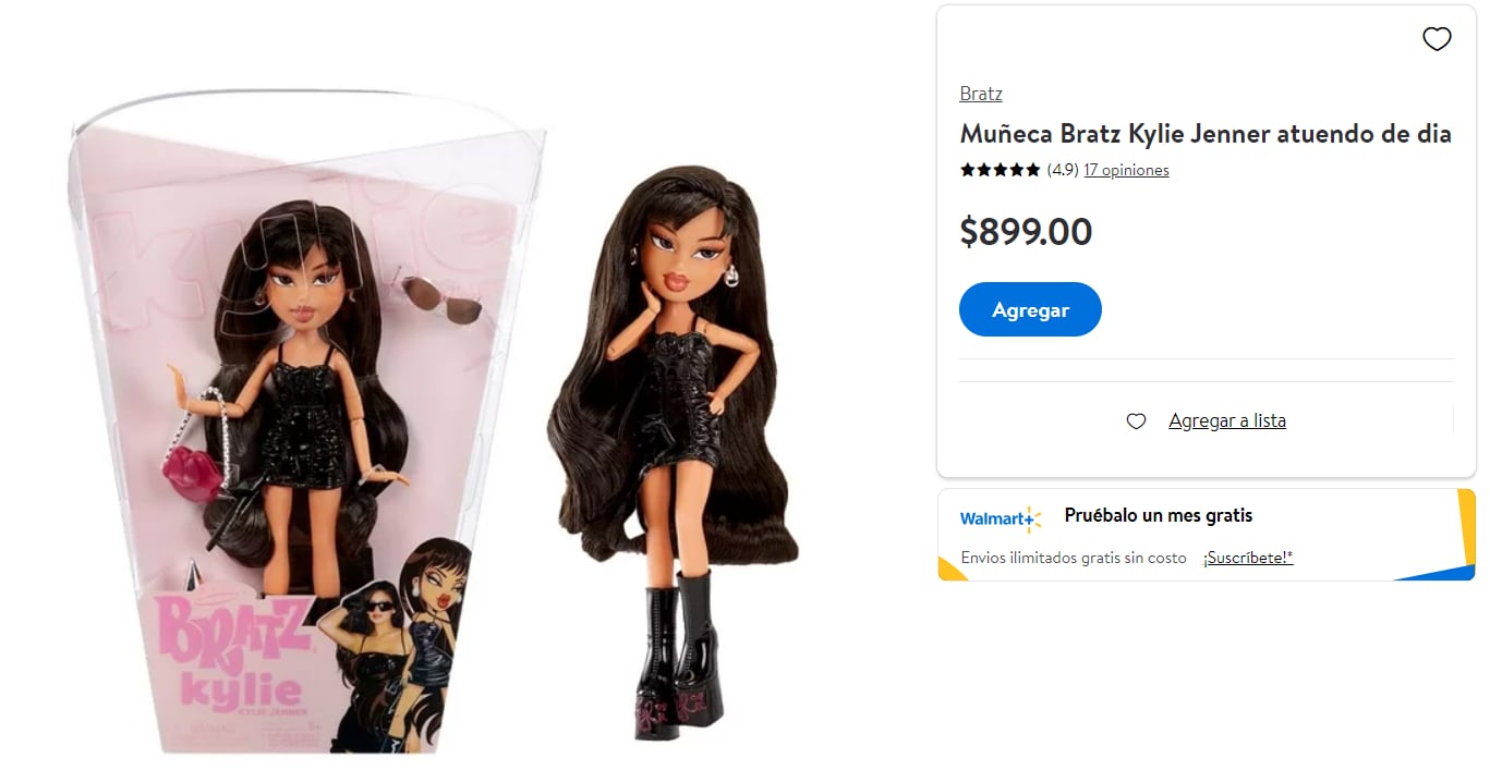 Muñeca Bratz Kylie Jenner atuendo de día en Walmart