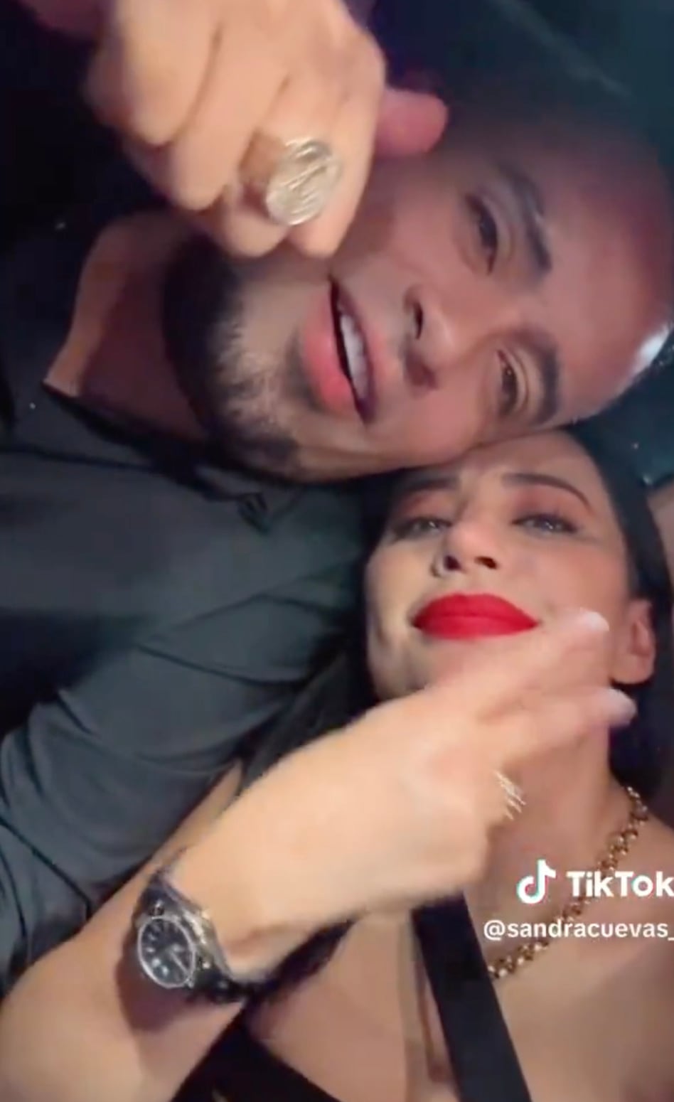 Alejandro Gilmare Mendoza, El Choko, con Sandra Cuevas