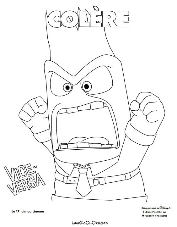 Dibujos de Enojo de Intensamente 2 para colorear