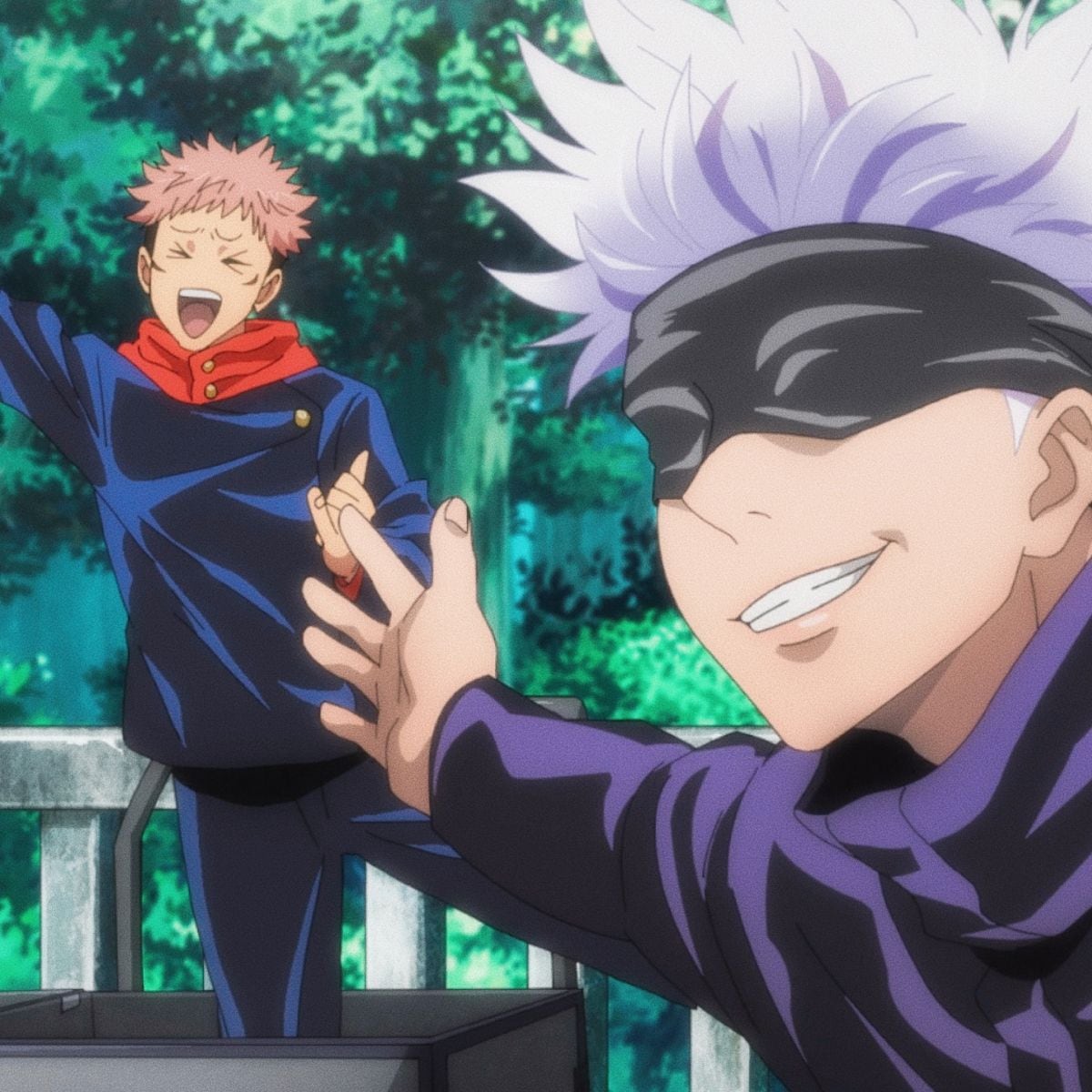 Gojo Satoru y Yuji Itadori de Jujutsu Kaisen