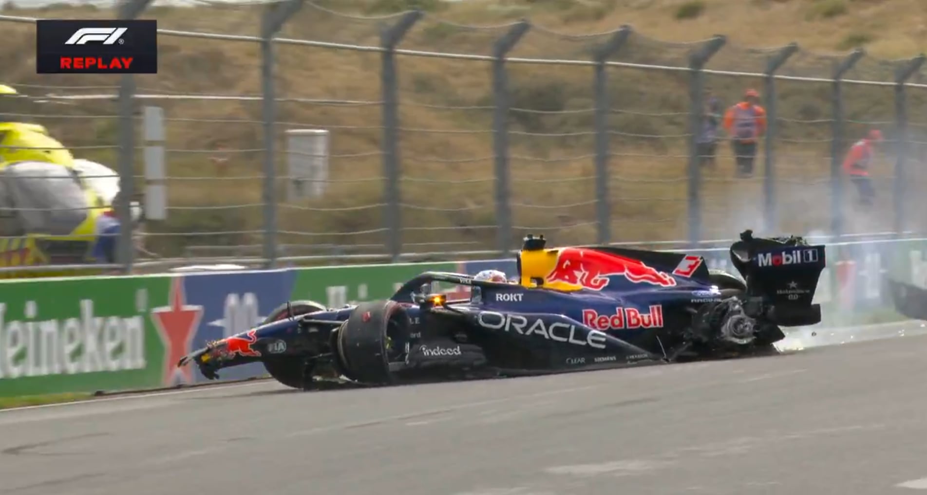 Max Verstappen tuvo un accidente en el GP de Países Bajos.