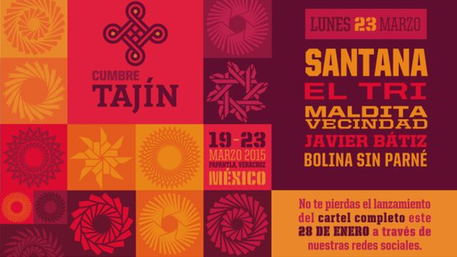 El cartel completo del festival se dará a conocer el 28 de enero mediante las redes sociales. 