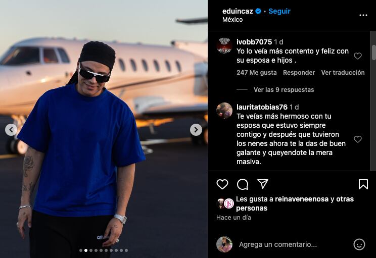 ¿Eduin Caz finge ser feliz? Fans lo ven triste por no estar con su esposa e hijos