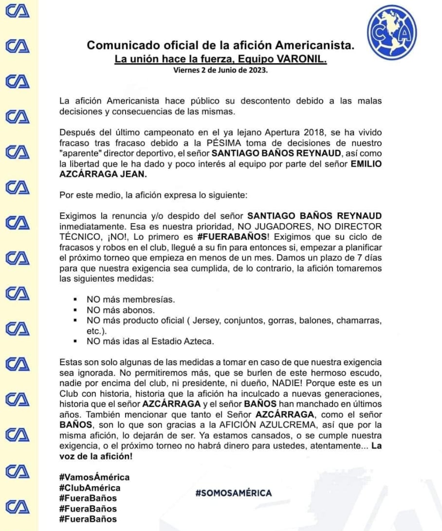 Amenaza Fans Club América