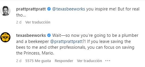 Responden a Chris Pratt tras accidente con abeja