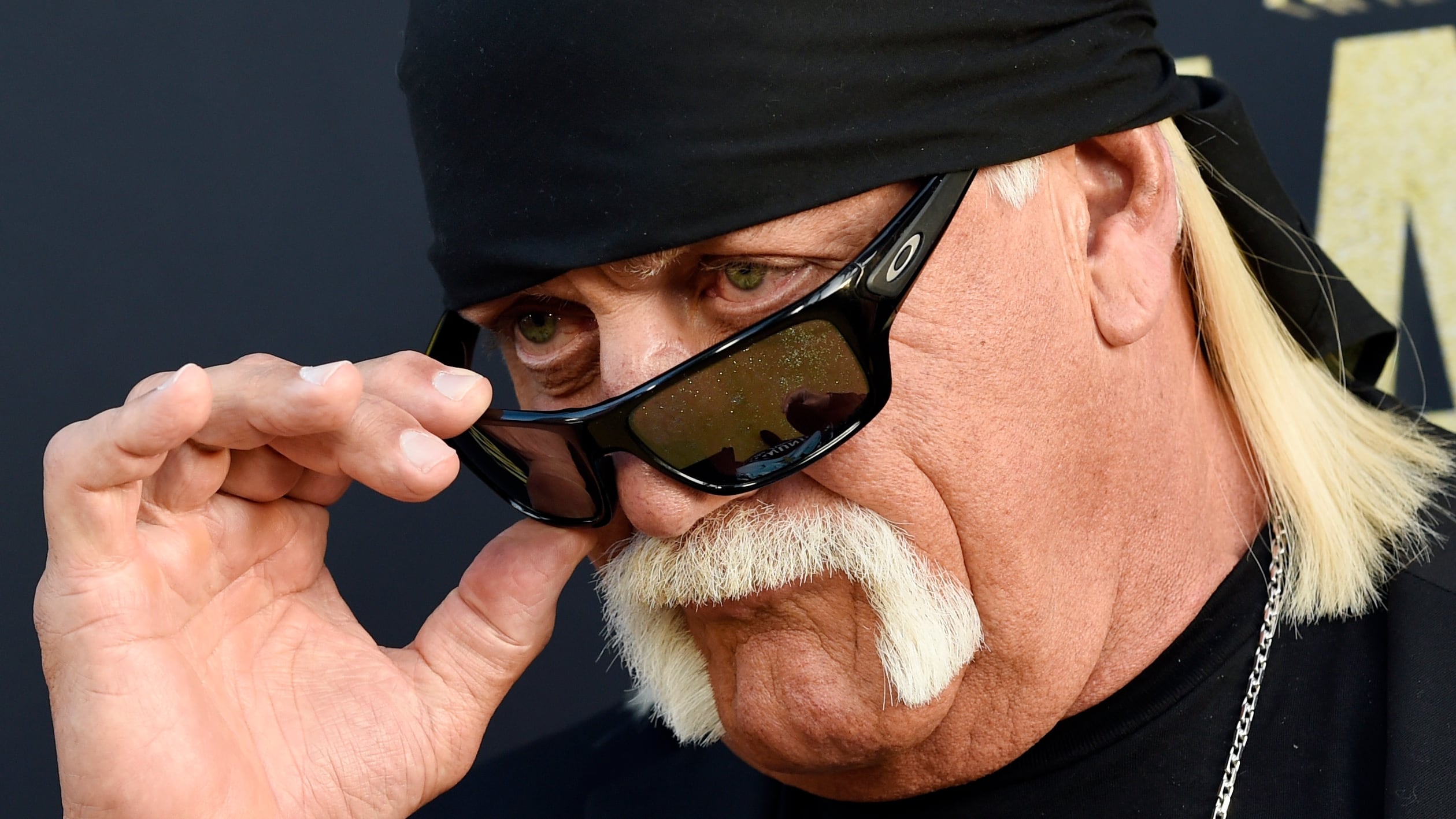 FILE - Professional wrestler Hulk Hogan poses for photographers on March 29, 2018, in Los Angeles. (Photo by Chris Pizzello/Invision/AP, File)